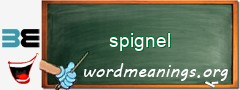 WordMeaning blackboard for spignel